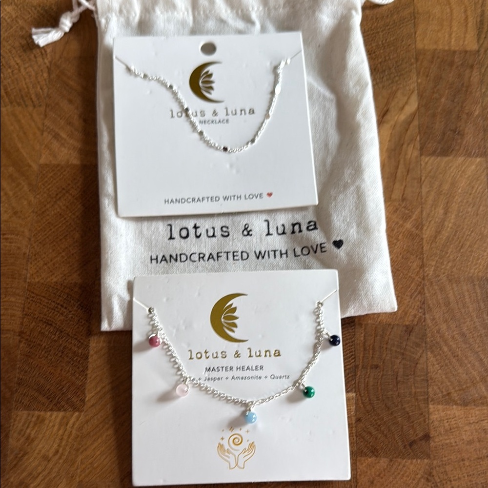 Lotus and Luna Silver Bracelet Set with Colorful Beads